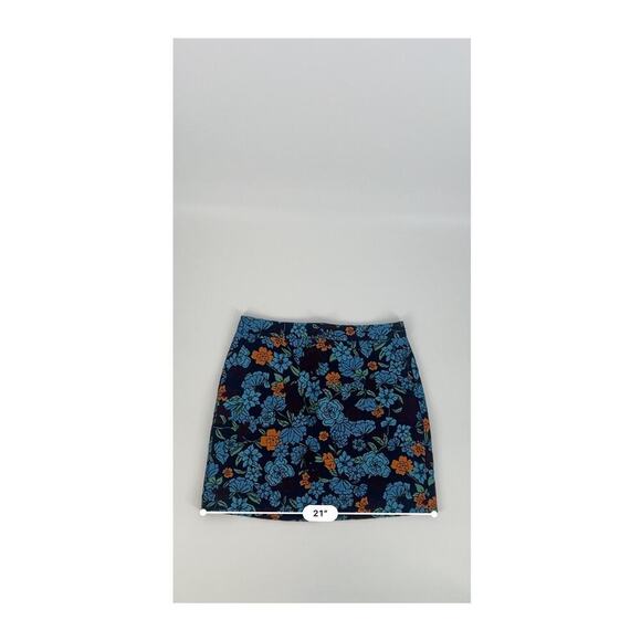 LOFT Blue Multicolored Womens Skirt (B18#4) - Picture 6 of 8